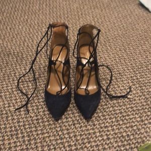 Aquazzura lace up heels